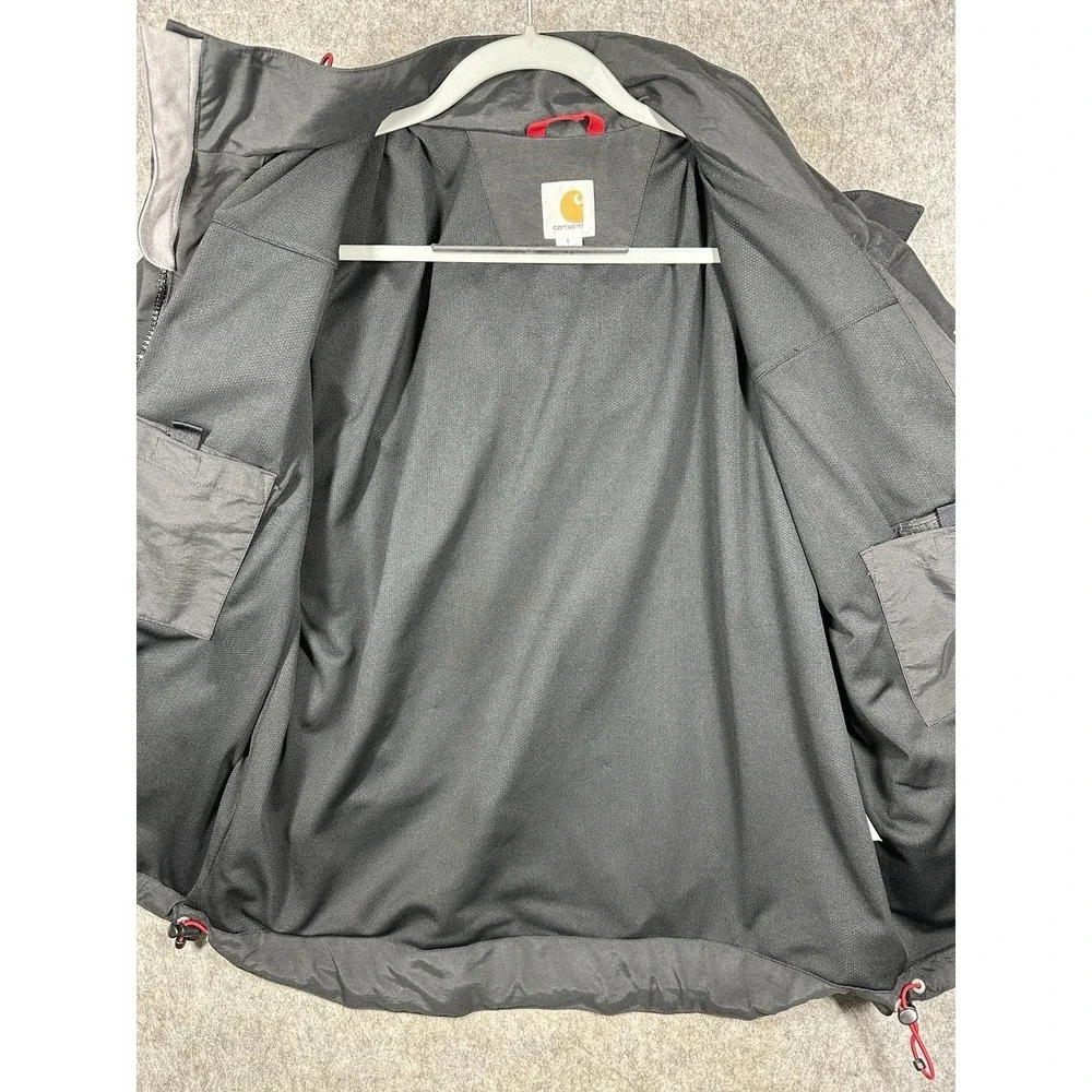 Carhartt J162 001 Shoreline Jacket Mens Large Black Storm Defender Hooded